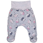 Повзунки для дівчинки 0302207кчш футер Татошка сірий