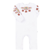 Комбінезон в етно стилі для дівчаток Бембі КБ208 білий