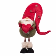 М'яка іграшка новорічна 42 см Гном з серцем Novogod'ko 973729