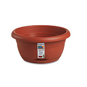 Горщик пластиковий круглий з автополивом Capri 25 см Stefanplast 84250 теракот
