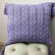 Наволочка в'язана декоративна Глорія коси лаванда Прованс