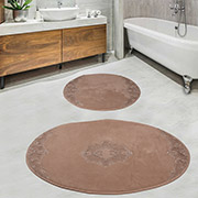 Набір килимків у ванну кімнату Nice beige Diva з гіпюром