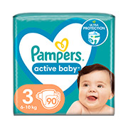 Підгузки Pampers Active Baby Midi розмір 3 (6-10 кг), 90 шт.