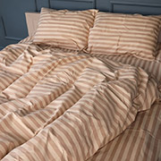 Постільна білизна 17-0610 Stripe Light Brown бязь MirSon