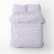 Постільна білизна Волошки бязь Home Line білі на лавандовому