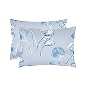 Набор из двух наволочек Гинкго Билоба бязь Home Line серо-голубой