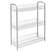 Етажерка 3-х рівнева 79х56х23см Metaltex 938101 сірий металік