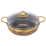Сотейник із кришкою 26 см 2,8 л Royal Stone Ti̇gereye Gold Brioni 764-050