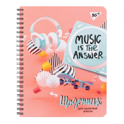 Щоденник для музичної школи Music is the answer спіраль Yes 911377