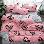 Комплект постільної білизни бязь люкс Selena Серцева Мозаїка 100669