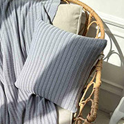 Наволочка вязаная декоративная Cotton Прованс серая