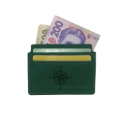 Кардхолдер-визитница BermuD Роза ветров М02 B 25-18Z-02-10 зеленая