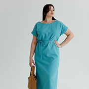 Сукня Маргарет бавовна-лен Art Knit бірюзова