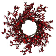 Венок декоративный 35 см Барбарис красный Yes! Fun 975005