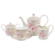 Набір чайний порцеляновий 15 предметів 220 мл Англійська Троянда Lefard 924-855