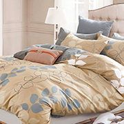 Постільна білизна Листочки Беж бязь Selena 100660