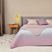 Покривало стьобане двостороннє Silhouette Ideia пудра