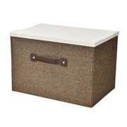 Короб складаний з пластиковою кришкою 33x23x22 см Handy Home EH-01L великий коричневий