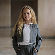 Жакет для дівчинки ЖК29 Бембі X00-сірий