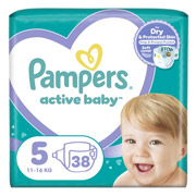 Підгузки дитячі 11-16 кг розмір 5 38 шт Active Baby-Pants Junior Pampers 8006540207796