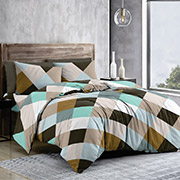 Комплект постільної білизни Color Tiles Brown бязь-голд SoundSleep