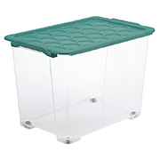 Ящик для зберігання на колесах Rotho Ево Сейф 65л м'ята