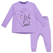 Комплект для девочки 0820346зці футер Татошка сиреневый