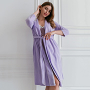 Велюровий халат для вагітних і годуючих мам Мамин Дім 25400 Ліловий