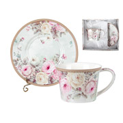 Набір чайний порцеляновий із 2 предметів 220 мл Англійська троянда Lefard 924-524