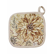 Прихватка кухонна новорічна гобеленова Золоте свято Прованс 20х20 см