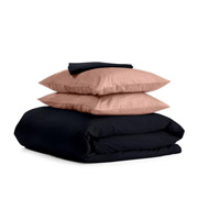 Комплект постільної білизни Cosas Сатин Чорний КофеН