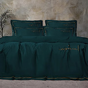 Постільна білизна Imperial Tencel 07 Emerald MirSon з вишивкою