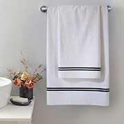 Рушник махровий Milano MieCasa beyaz-siyah білий-чорний