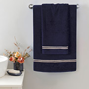 Рушник махровий Milano MieCasa lacivert-bej синій-бежевий