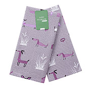 Набір кухонних вафельних рушників Гав-гав Home Line сіро-бузковий