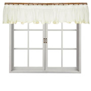 Коротка фіранка Прованс молочна з мереживом