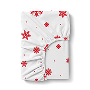 Простирадло на гумці в дитяче ліжечко Snowflakes Berry фланель Cosas