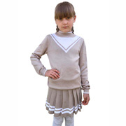 Джемпер для дівчинки Морячка Art Knit бежевий