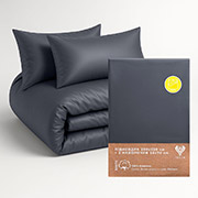 Набір підковдра і 2 наволочки Ideia сатин темно-сірий