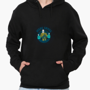 Худі чоловічий Ісус врятував вечірку MobiPrint 9225-2006 чорний