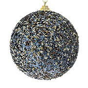 Набір з 3 куль із гліттером чорний 10см Lefard 681-037