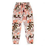 Штани для дівчинки ШР767 трикотаж Бембі 201-молочний з принтом