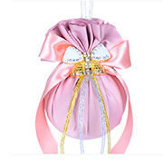 Елочный шар атласный с бантом Глэм 8см Lefard 085-308