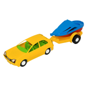 Авто-купе з причепом блакитний