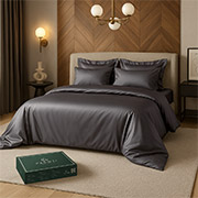 Комплект постільної білизни Aura ліоцелл Pagoti антрацитовий