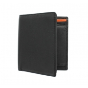 Шкіряне чоловіче портмоне Visconti BD-22 Dr. No black red orange