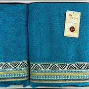 Набір махрових рушників жаккард Firuze Arya бірюзовий