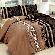 Комплект постільної білизни бязь люкс Selena Шоколад 100041