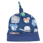 Шапочка для хлопчика Татошка 2/25жук інтерлок синій