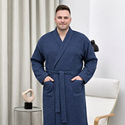 Халат вафельний унісекс Сапфір Big Size 920/1 Cosy синій